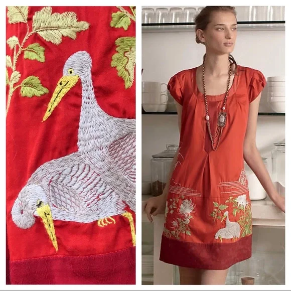 anthropologie floreat embroidered dress Anthropologie Floreat Ottawa Floral Embroidered LS Dress Size Small –  Ernest Grace